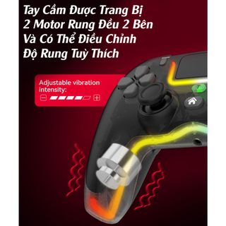 Tay cầm P07 Pro trang bị LED RGB full màu - hỗ trợ PC/Laptop/Smart Phone, Chế độ rung siêu chân thật, Tay cầm chơi game không dây chính hãng