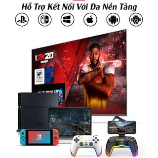 Tay Cầm Chơi Game P07 - LED RGB - Kết Nối Bluetooth, Dây TypeC hỗ trợ PC/Laptop/Smart Phone, Rung siêu mạnh tạo cảm giác chân thật khi chơi game
