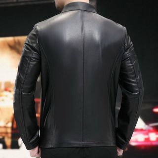 ÁO KHOÁC DA NAM LÓT LÔNG CÓ CỔ PHONG CÁCH LỊCH LÃM AD33 - PHL