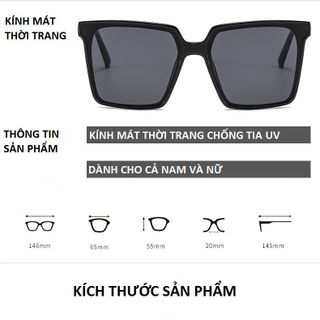 Kính mát nữ thời trang gọng vuông mắt kính chống tia UV phong cách Hàn Quốc hottrend 2021 đẹp 210