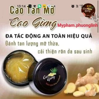 KEM TAN MỠ BỤNG CAO GỪNG