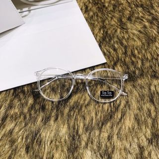 Kính giả cận thời trang nam nữ chống tia UV gọng tròn mắt mèo cute phong cách Ulzzang đẹp 055