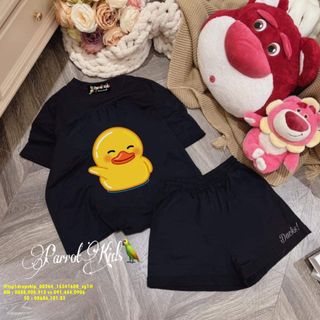 Hàng Sỉ SGBộ cộc tay, cho cả mẹ và bé, thun cotton cao cấp, quần đùi, in hình vịt - top1dropship_00264_16341608_sg1