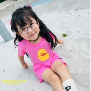 Hàng Sỉ SGBộ cộc tay, cho cả mẹ và bé, thun cotton cao cấp, quần đùi, in hình vịt - top1dropship_00264_16341608_sg1