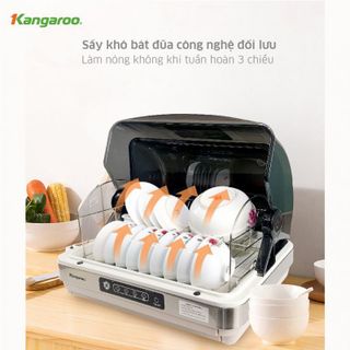 Máy Khử Khuẩn Bát Kangaroo KG45DUV , Máy Sấy Bát Đũa Có Tích Hợp Tiệt Trùng Bằng Tia UV Khử Khuẩn 99,9% Bảo Vệ Sức Khỏe
