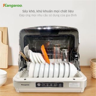 Máy Khử Khuẩn Bát Kangaroo KG45DUV , Máy Sấy Bát Đũa Có Tích Hợp Tiệt Trùng Bằng Tia UV Khử Khuẩn 99,9% Bảo Vệ Sức Khỏe