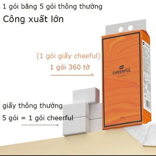 (SỈ 1 THÙNG 4 TÚI) Giấy treo tường tiện lợi 1280 tờ CHEERFUL nội địa Trung cao cấp