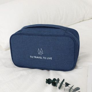 HL102-Túi đựng đồ lót tất vớ đựng quần áo bằng vải đi du lịch chống thấm nước cao cấp sang trọng có khóa kéo tiện ích