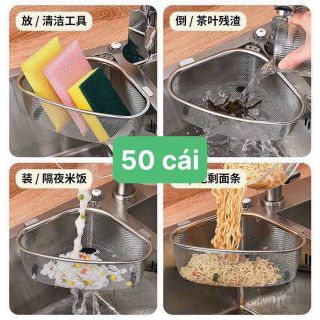 Rổ lọc rác, thức ăn thừa bồn rửa chén bát ngăn tắc cống - Chất liệu inox không hoen gỉ