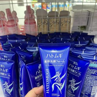 Sữa rửa mặt Hatomugi Xanh Nhật bản 130gr da dầu, mụn
