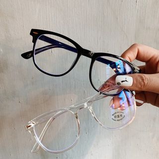 Kính cận thời trang nam nữ gọng vuông mắt không độ bảo vệ mắt chống tia UV, kính mát Unisex 012