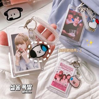 MÓC KHÓA MIKA ĐỰNG HÌNH IDOL KÈM MÓC LÒ XO MIKA