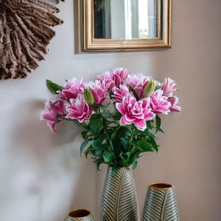 Bộ 3 bình hoa đẹp rẻ lạ gốm sứ Bát Tràng Duy Anh