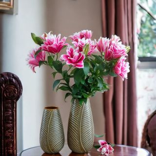 Bộ 3 bình hoa đẹp rẻ lạ gốm sứ Bát Tràng Duy Anh