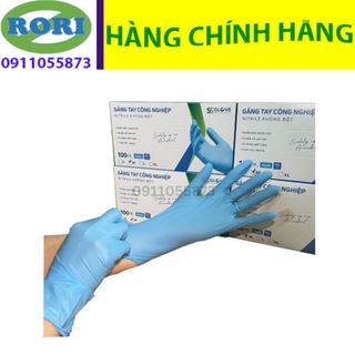 [Có hóa đơn VAT] - Găng tay cao su Nitrile không bột 4.5g size S M L hàng chính hãng công ty S&S GLOVE chất lượng cao tại Đà Nẵng