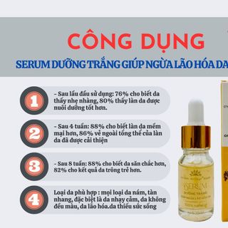 SERUM DƯỠNG TRẮNG GIÚP NGỪA LÃO HÓA DA 10ml (Nhập nguyên thùng 100 hộp / 1 thùng có giá rẻ hơn )