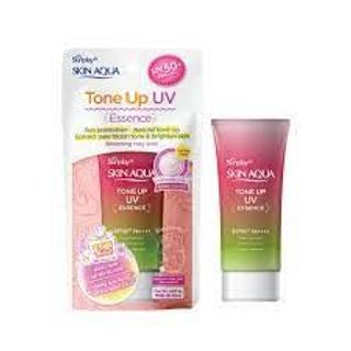 Kem chống nắng skin aqua SPF 50+ Hồng nâng tone trắng hồng