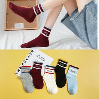 Sét 5 ĐÔI Tất  SIÊU DỄ THƯƠNG CỔ NGẮN DỄ PHỐI ĐỒ giá sỉ