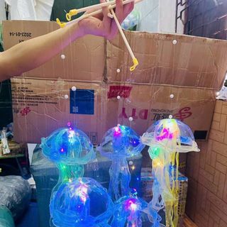 Lồng đèn trung thu con sứa phát sáng đồ chơi trung thu hot 2023 sẵn đèn và pin cho bé, quà tặng trung thu giá sỉ