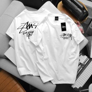 áo thun nam cao cấp, chất liệu cotton 4 chiều mịn mát. Bo rip đồng màu trên từng màu áo - size từ 55kg - 85kg