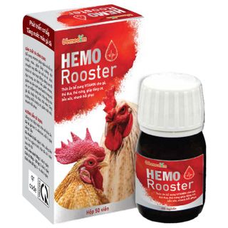 Hemo rooster - hộp 50 viên - Bổ sung vitamin cho gà đá, thú đua, thú cưng, giúp tăng cơ, bền sức, nhanh hồi phục giá sỉ