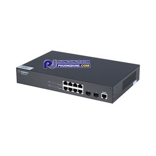 Thiết Bị Chuyển Mạch 8 POE Gigabit 2 SFP Sundray XS3000-10P-LI