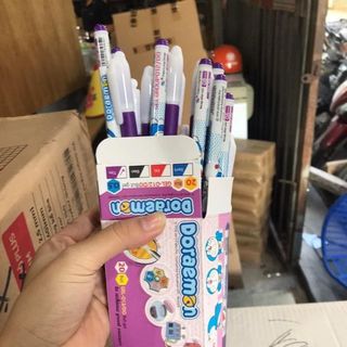 Hộp 20c bút nước thiên long đôremon màu tím, đen, xanh