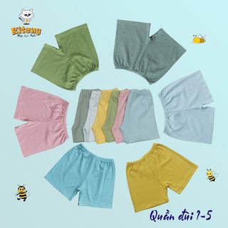 Quần đùi chục unisex cho bé từ 1-5 tuổi, chất liệu cotton, co giãn, mềm mịn giá sỉ