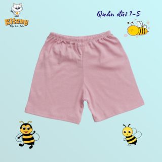 Quần đùi chục unisex cho bé từ 1-5 tuổi, chất liệu cotton, co giãn, mềm mịn