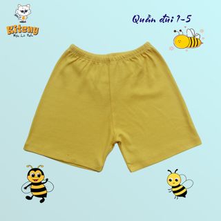 Quần đùi chục unisex cho bé từ 1-5 tuổi, chất liệu cotton, co giãn, mềm mịn