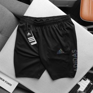 Quần short thun nam, quần đùi nam cao cấp, chất thun poly 2 da trơn láng, co giãn 4c, 3 túi khoá kéo - size từ 55kg - 85kg