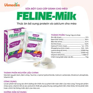 Feline Milk - Sữa bột bổ sung protein và calcium cho mèo 100gam/gói giá sỉ