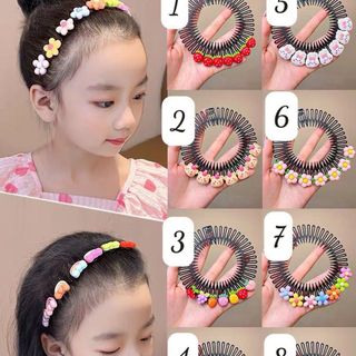 Băng đô mùa xuân vòng tròn sumu, lược kéo dài vòng tròn linh hoạt có thể điều chỉnh, phụ kiện tóc