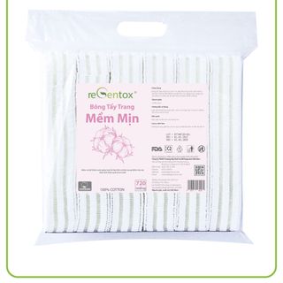 bông tẩy trang mếm mịn Regentox gói 720 miếng
