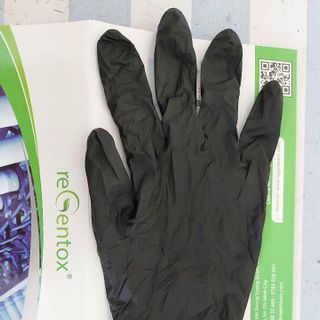 Găng Tay Y Tế Latex Có Bột Regentox 240mm không bột (Màu đen)