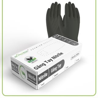Găng Tay Y Tế Latex Có Bột Regentox 240mm không bột (Màu đen)