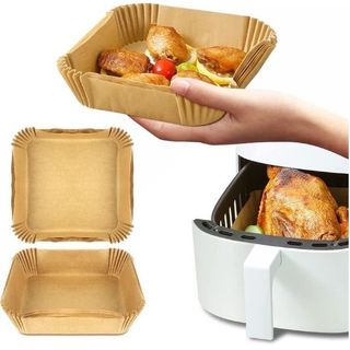 Set 50 Giấy Lót Nồi Chiên Không Dầu Hình Vuông - Dĩa giấy nến vuông giá sỉ