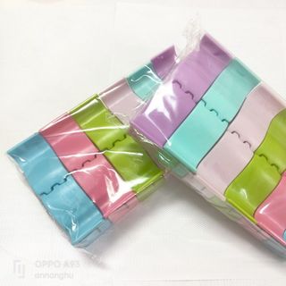1 LỐC KẸP CÀNG CUA 5 CHẤU MIX MÀU KIỂU VUÔNG (12 CÁI)