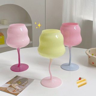 Ly rượu Cocktail Xoắn Ốc pink sữa cực duyên ( Hàng, Giá Tận xưởng )