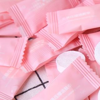 Bịch 100 viên khăn giấy nén hình viên kẹo bỏ túi khi đi du lịch, 50 viên khăn lau mặt dạng nén dùng một lần siêu tiện lợi - khăn nén giá sỉ