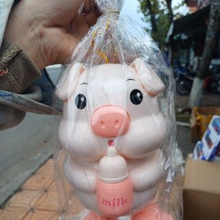 Lồng đèn trung thu con heo ôm bình sữa dễ thương