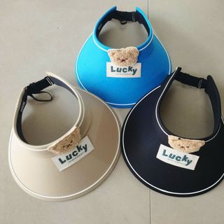 Mũ Chống Nắng LUCKEY FREESHIP Mũ Nón Hở Chóp Mùa Hè Họa Tiết Gấu Cho Bé 2-15 giá sỉ