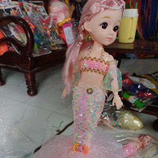 Lồng đèn trung thu nàng tiên cá  di chuyển nhạc đèn