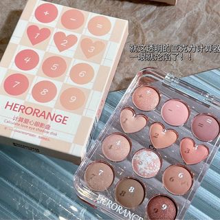 Phấn mắt Herorange tim 12 ô có 2 số