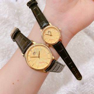 Đồng hồ cặp nam nữ kính shapire máy nhật
