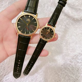 Đồng hồ cặp nam nữ kính shapire máy nhật