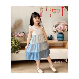 Váy bé gái size đại chất đũi lanh, thiết kế váy tầng tay bèo, 1-10tuổi, Top1Kids_201640_sg2 giá sỉ