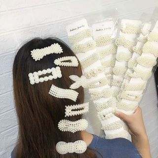 Sét kẹp tóc ngọc trai