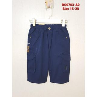 BQ0703-A2 - Quần bé trai short kaki túi hộp , màu xanh đen , size đại 15t-20t giá sỉ