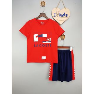 XB0152-A - Bộ bé trai, cotton, cộc tay, in LACOS, size nhỡ 9-14 - ri6 - nhà phân phối Vkids